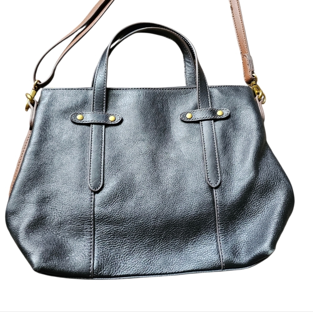 Fossil Black Leather Shoulder Crossbody Bag - Picture 6 of 8